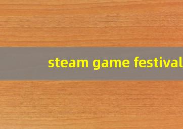 steam game festival